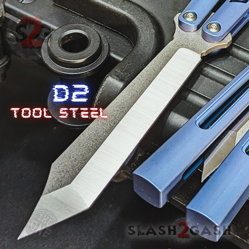 TheONE Channel REP Butterfly Knife TITANIUM Balisong (clone) - Pinless Knife-Balisong - Tophatter Daily Deals