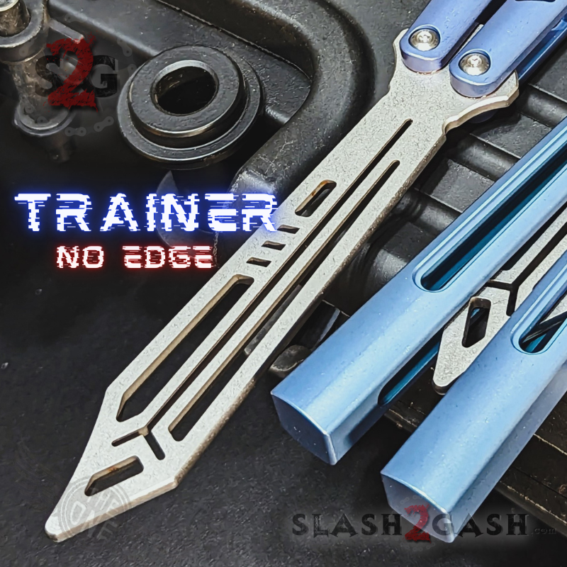 TheONE Channel REP Butterfly Knife TITANIUM Balisong (clone) - Pinless Knife-Balisong - Tophatter Daily Deals