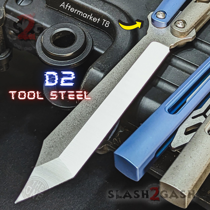 TheONE Channel REP Butterfly Knife TITANIUM Balisong (clone) - Pinless Knife-Balisong - Tophatter Daily Deals