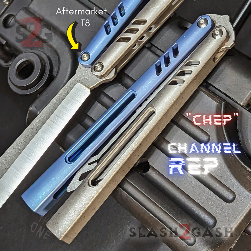 TheONE Channel REP Butterfly Knife TITANIUM Balisong (clone) - Pinless Knife-Balisong - Tophatter Daily Deals