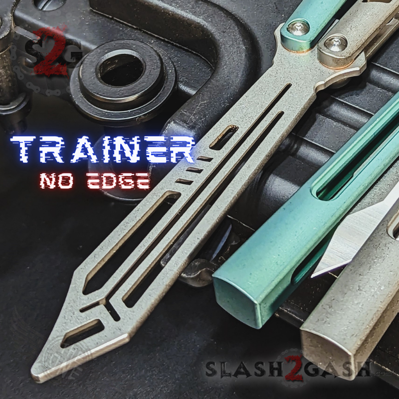 TheONE Channel REP Butterfly Knife TITANIUM Balisong (clone) - Pinless Knife-Balisong - Tophatter Daily Deals