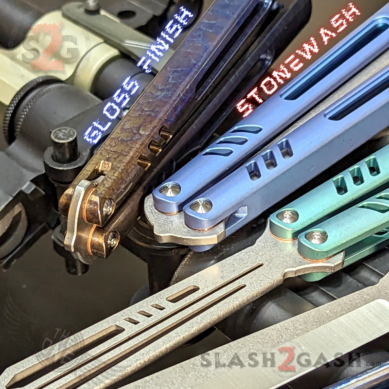 TheONE Channel REP Butterfly Knife TITANIUM Balisong (clone) - Pinless Knife-Balisong - Tophatter Daily Deals