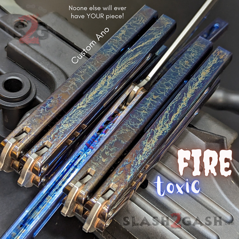 TheONE Channel REP Butterfly Knife TITANIUM Balisong (clone) - Pinless Knife-Balisong - Tophatter Daily Deals