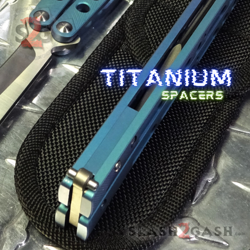 TheONE Butterfly Knife w/ Bushings TITANIUM Balisong - (clone) EX10 Knife-Balisong - Tophatter Daily Deals