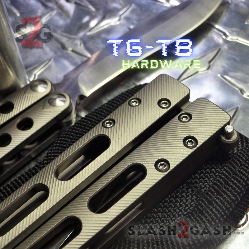 TheONE Butterfly Knife w/ Bushings TITANIUM Balisong - (clone) EX10 Knife-Balisong - Tophatter Daily Deals