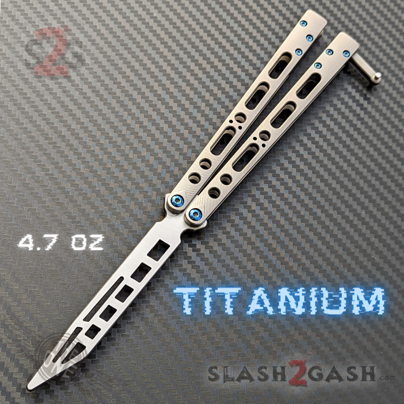 TheONE Butterfly Knife w/ Bushings TITANIUM Balisong - (clone) EX10 Knife-Balisong - Tophatter Daily Deals