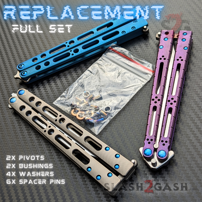 Balisong Spare Hardware Kit for TheONE EX-10 (clone) BLUE or SILVER Knife-Accessory - Tophatter Daily Deals