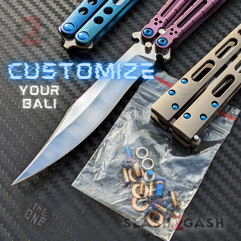 Balisong Spare Hardware Kit for TheONE EX-10 (clone) BLUE or SILVER Knife-Accessory - Tophatter Daily Deals