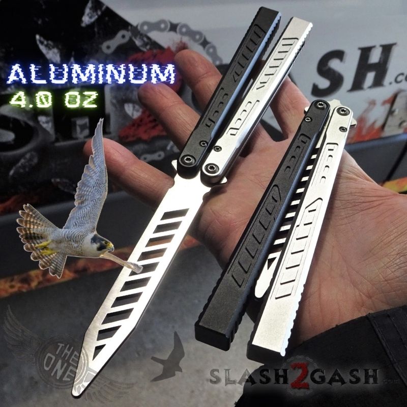 TheONE Channel Balisong FALCON Butterfly Knife w/ Zen Pins - ORIGINAL Multi (black silver) - TRAINER Knife-Balisong - Tophatter Daily Deals