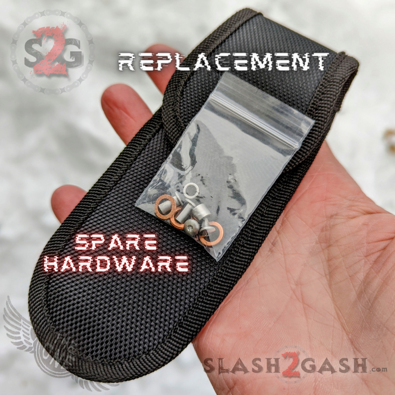 Balisong Spare Hardware Kit for TheONE Hammer CHAB (clone) - UPGRADED Hardware Kit for Hammer CHAB clone - stock pivots Knife-Accessory - Tophatter Daily Deals