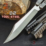 TheONE Channel Butterfly Knife TITANIUM Balisong (clone) - Hammer CHAB Knife-Balisong - Tophatter Daily Deals