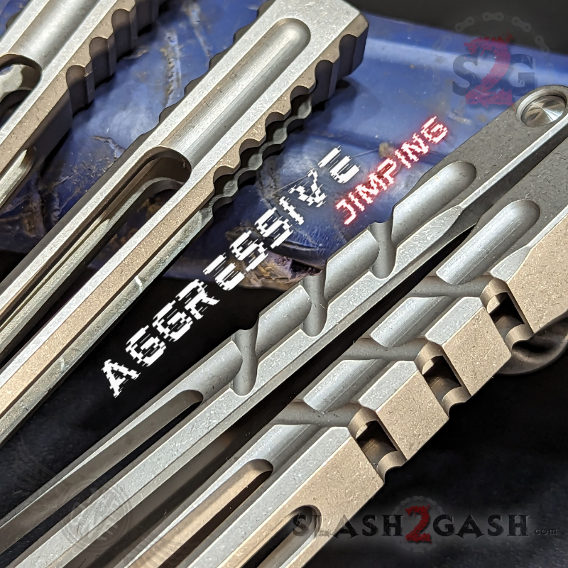 TheONE Channel Butterfly Knife TITANIUM Balisong (clone) - Hammer CHAB Knife-Balisong - Tophatter Daily Deals