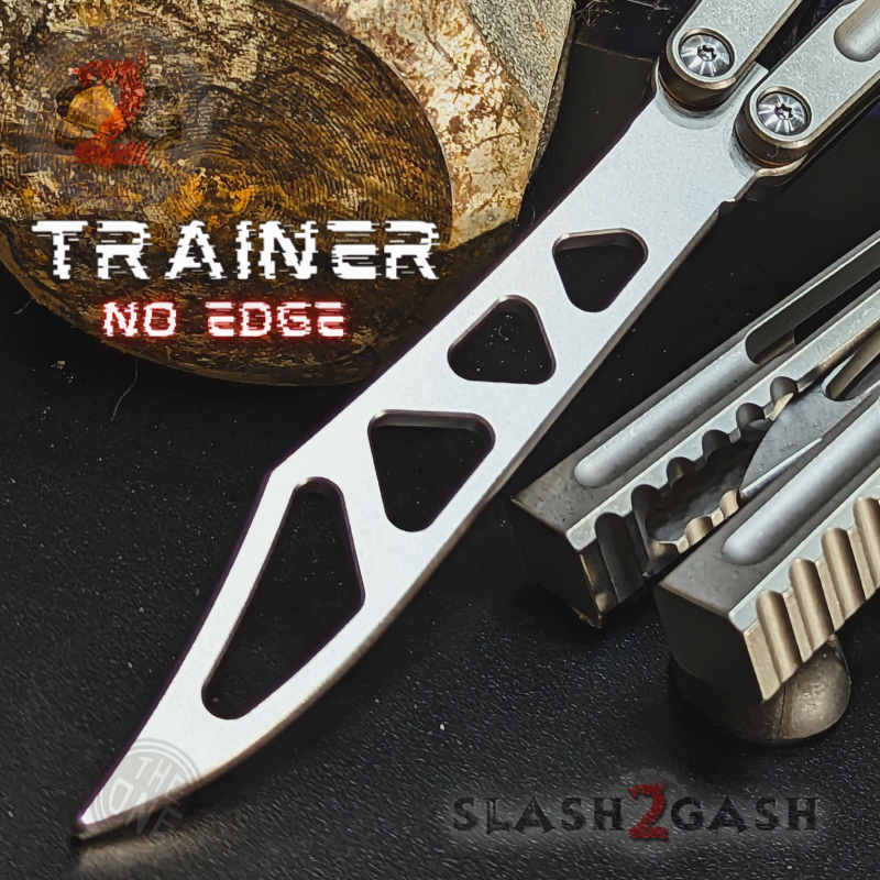 TheONE Channel Butterfly Knife TITANIUM Balisong (clone) - Hammer CHAB Knife-Balisong - Tophatter Daily Deals