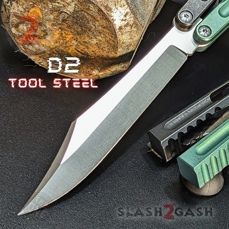 TheONE Channel Butterfly Knife TITANIUM Balisong (clone) - Hammer CHAB Knife-Balisong - Tophatter Daily Deals