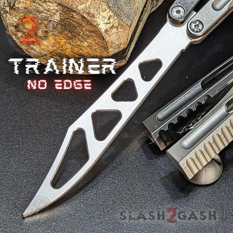 TheONE Channel Butterfly Knife TITANIUM Balisong (clone) - Hammer CHAB Knife-Balisong - Tophatter Daily Deals