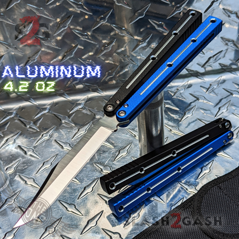 TheONE Channel Balisong KRAKEN Butterfly Knife w/ Zen Pins - (clone) Black Blue Multi - Bowie Knife-Balisong - Tophatter Daily Deals