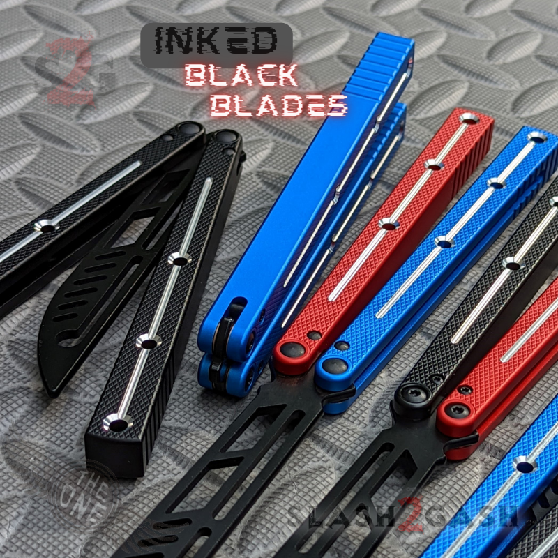 TheONE Channel Balisong KRAKEN clone w/ Black Hardware - Trainer INKED Knife-Balisong - Tophatter Daily Deals