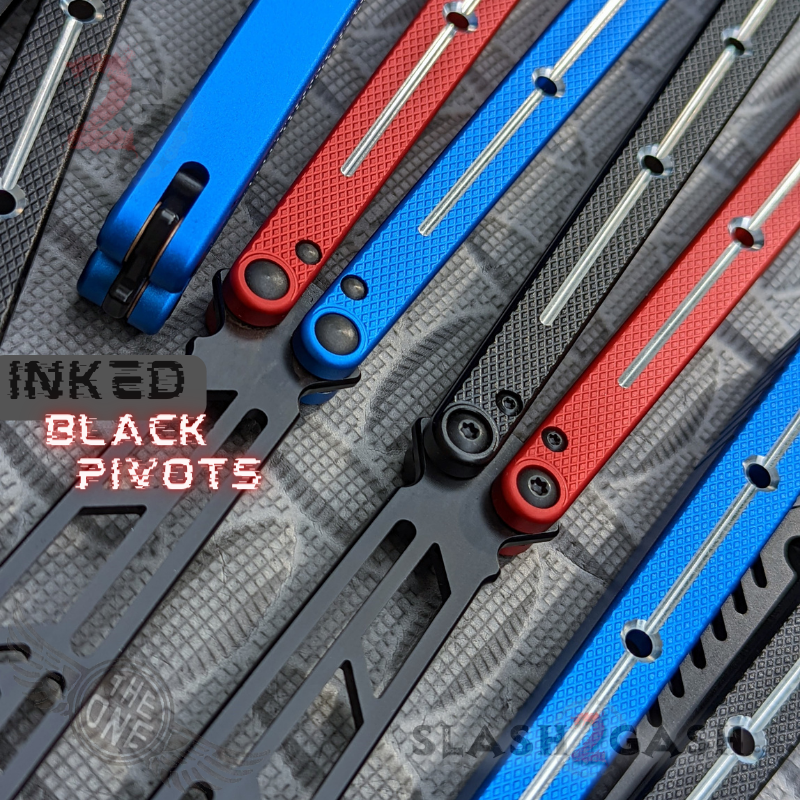 TheONE Channel Balisong KRAKEN clone w/ Black Hardware - Trainer INKED Knife-Balisong - Tophatter Daily Deals