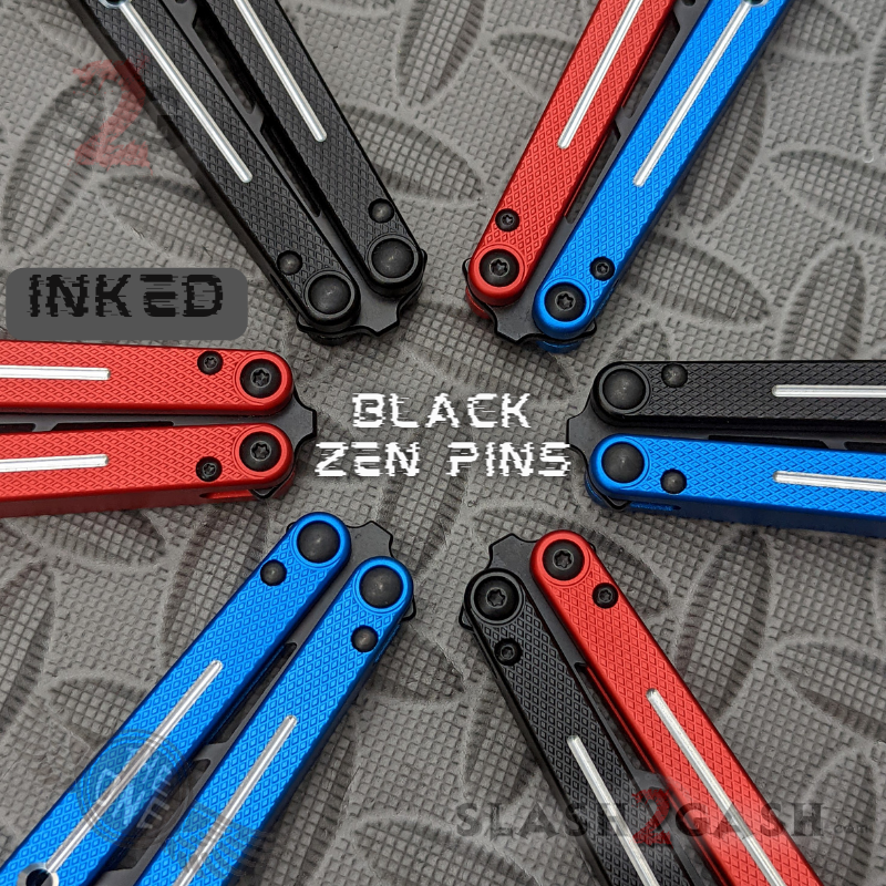 TheONE Channel Balisong KRAKEN clone w/ Black Hardware - Trainer INKED Knife-Balisong - Tophatter Daily Deals