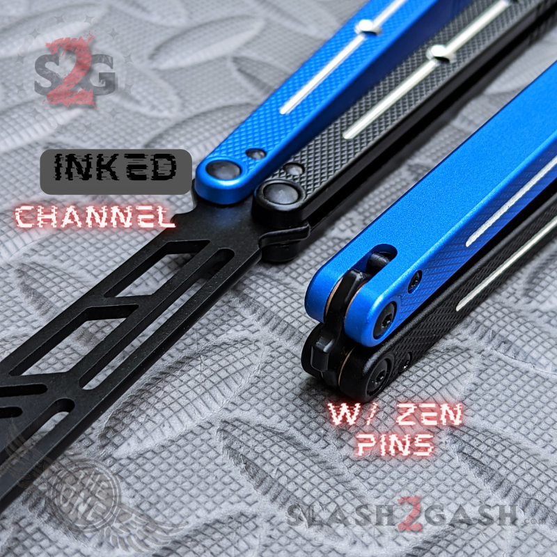 TheONE Channel Balisong KRAKEN clone w/ Black Hardware - Trainer INKED Knife-Balisong - Tophatter Daily Deals