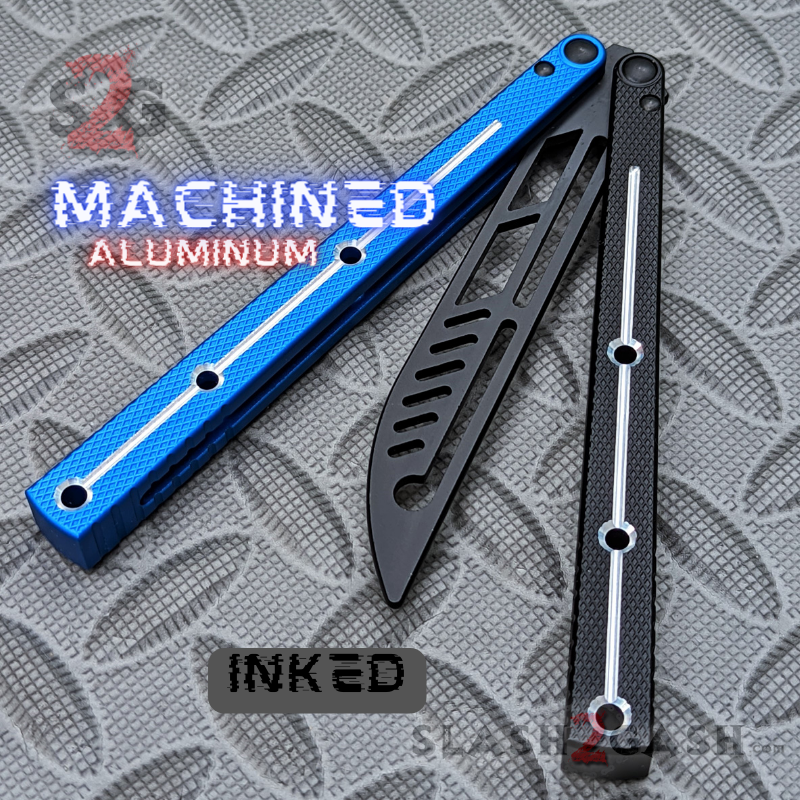 TheONE Channel Balisong KRAKEN clone w/ Black Hardware - Trainer INKED Knife-Balisong - Tophatter Daily Deals