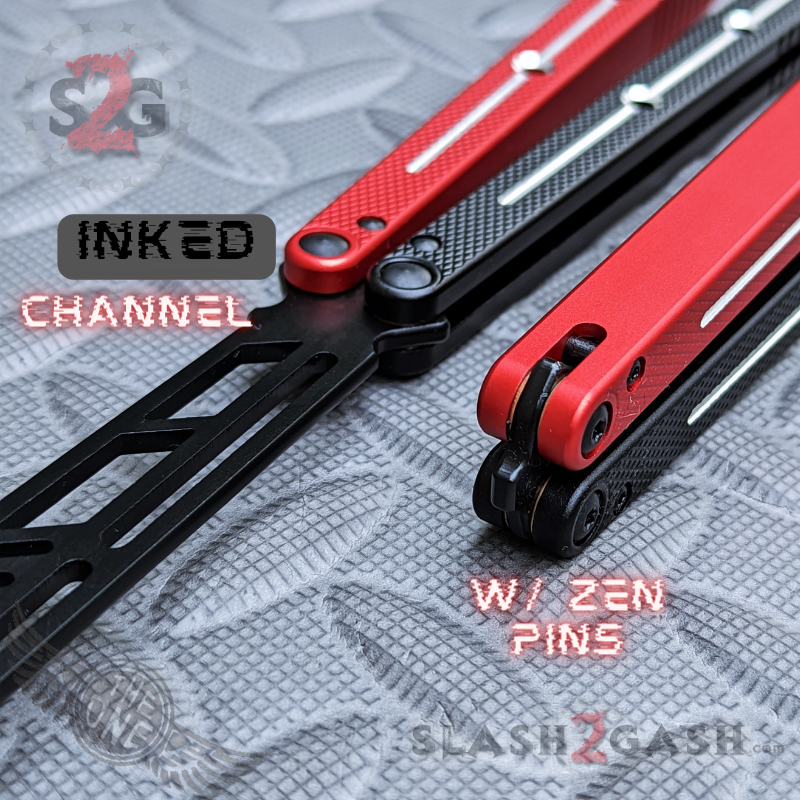 TheONE Channel Balisong KRAKEN clone w/ Black Hardware - Trainer INKED Knife-Balisong - Tophatter Daily Deals