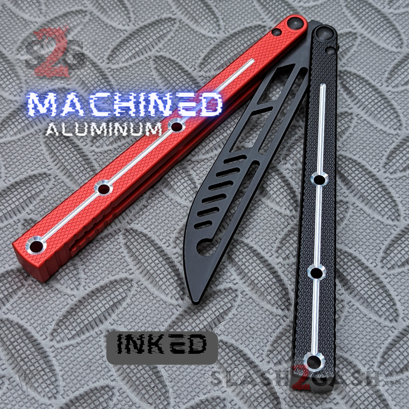 TheONE Channel Balisong KRAKEN clone w/ Black Hardware - Trainer INKED Knife-Balisong - Tophatter Daily Deals