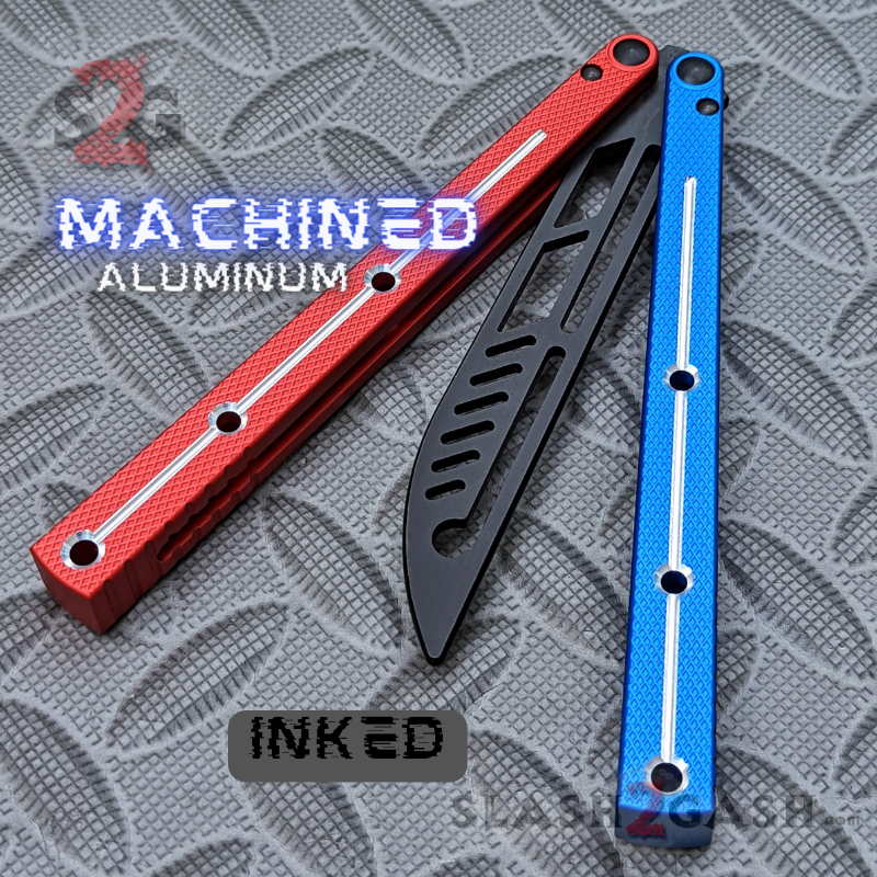TheONE Channel Balisong KRAKEN clone w/ Black Hardware - Trainer INKED Knife-Balisong - Tophatter Daily Deals