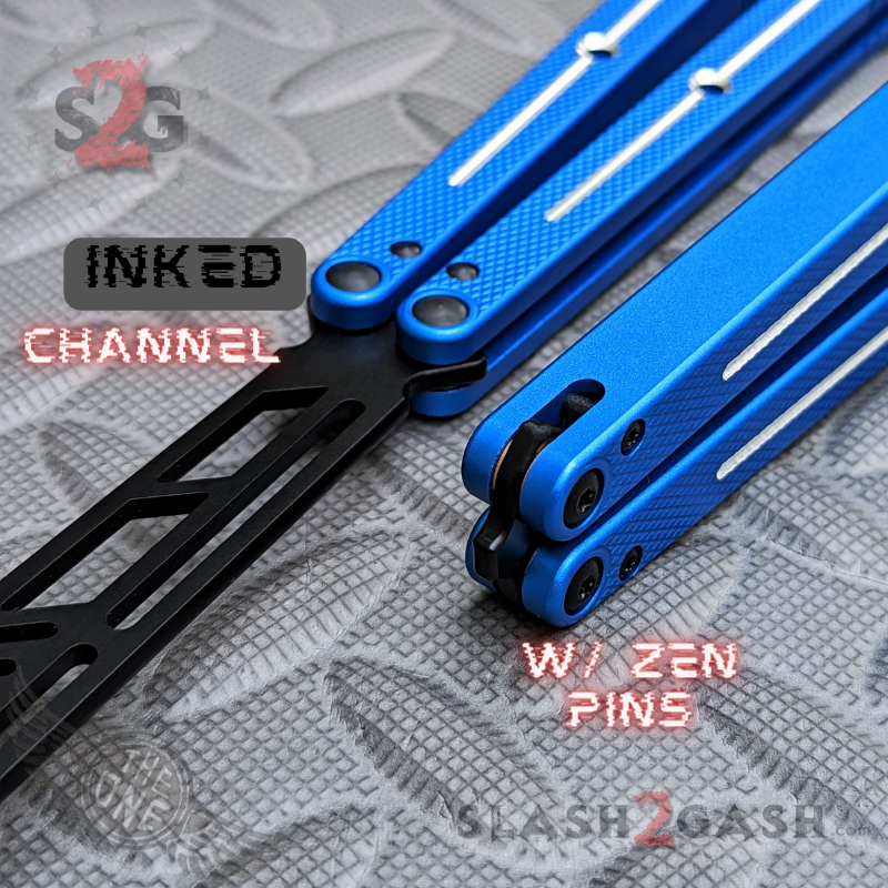 TheONE Channel Balisong KRAKEN clone w/ Black Hardware - Trainer INKED Knife-Balisong - Tophatter Daily Deals