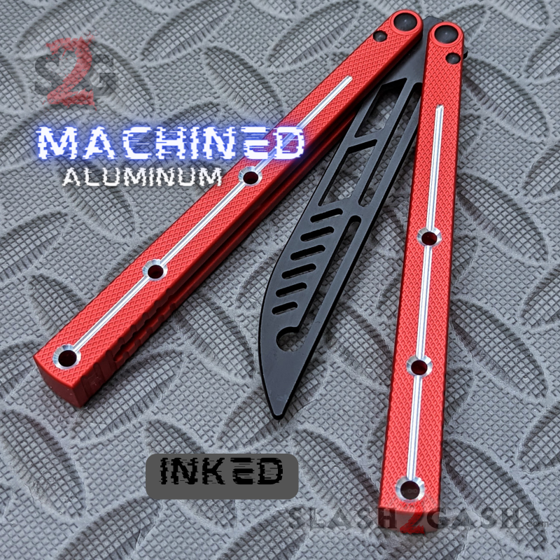 TheONE Channel Balisong KRAKEN clone w/ Black Hardware - Trainer INKED Knife-Balisong - Tophatter Daily Deals