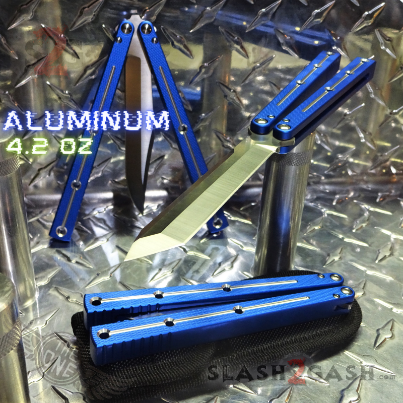 TheONE Kraken (clone) Balisong Butterfly Knife w/ Zen Pins - Blue Knife-Balisong - Tophatter Daily Deals