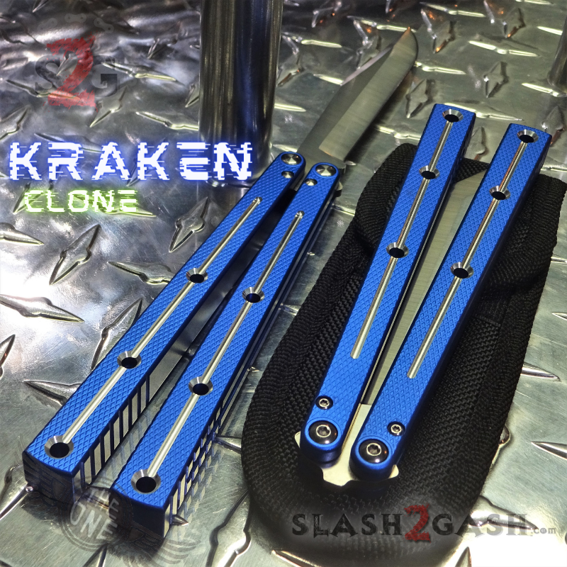 TheONE Channel Balisong KRAKEN Butterfly Knife w/ Zen Pins - (clone) Knife-Balisong - Tophatter Daily Deals
