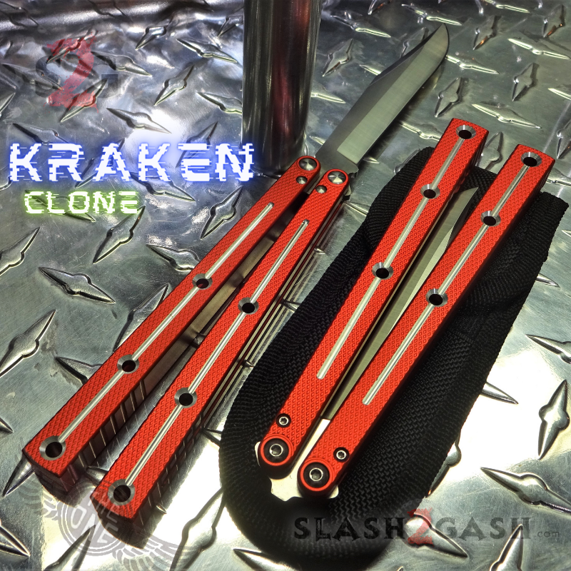 TheONE Channel Balisong KRAKEN Butterfly Knife w/ Zen Pins - (clone) Knife-Balisong - Tophatter Daily Deals