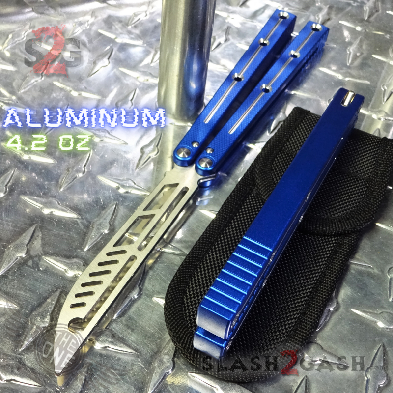 TheONE Kraken (clone) Balisong Butterfly Knife w/ Zen Pins - Blue Knife-Balisong - Tophatter Daily Deals