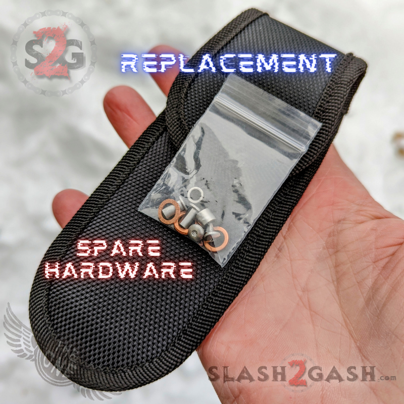 Balisong Spare Hardware Kit for TheONE MONARCH (clone) - V2 UPGRADED Hardware Kit for MONARCH clone V2 - stock pivots Knife-Accessory - Tophatter Daily Deals