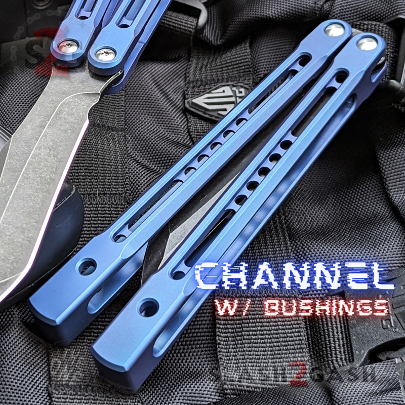 TheONE Channel Balisong TITANIUM Butterfly Knife D2 Monarch - V2 (clone) Knife-Balisong - Tophatter Daily Deals