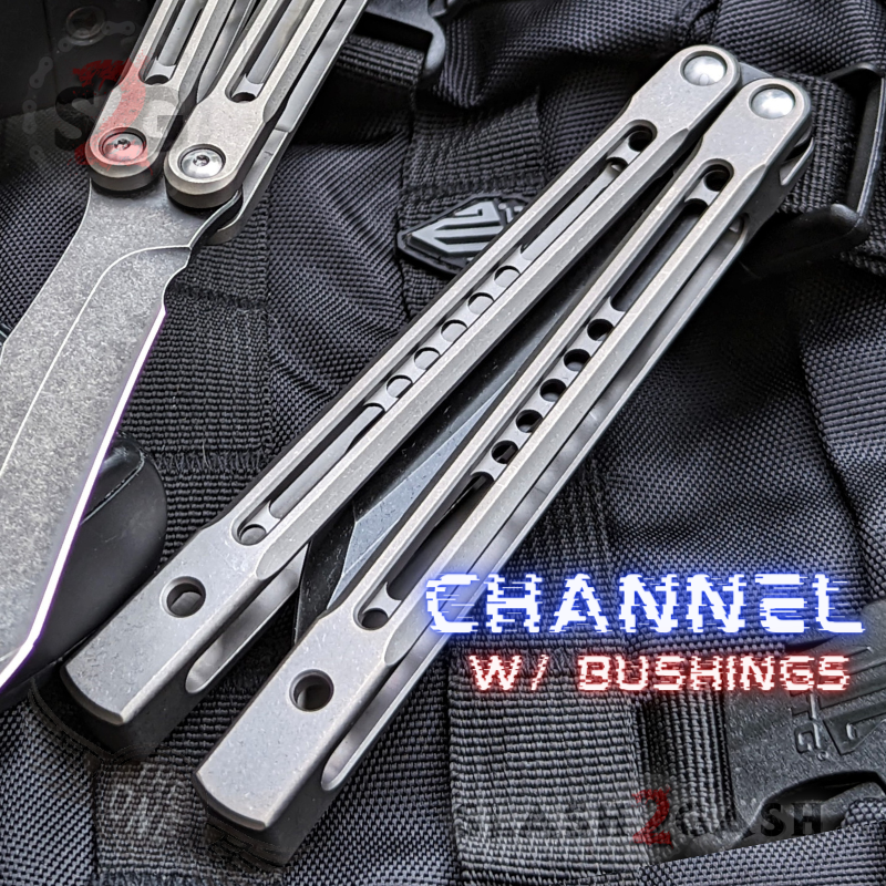TheONE Channel Balisong TITANIUM Butterfly Knife D2 Monarch - V2 (clone) Knife-Balisong - Tophatter Daily Deals