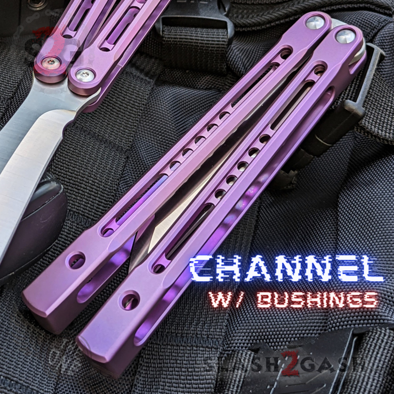 TheONE Channel Balisong TITANIUM Butterfly Knife D2 Monarch - V2 (clone) Knife-Balisong - Tophatter Daily Deals