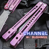 TheONE Channel Balisong TITANIUM Butterfly Knife D2 Monarch - V2 (clone) Knife-Balisong - Tophatter Daily Deals