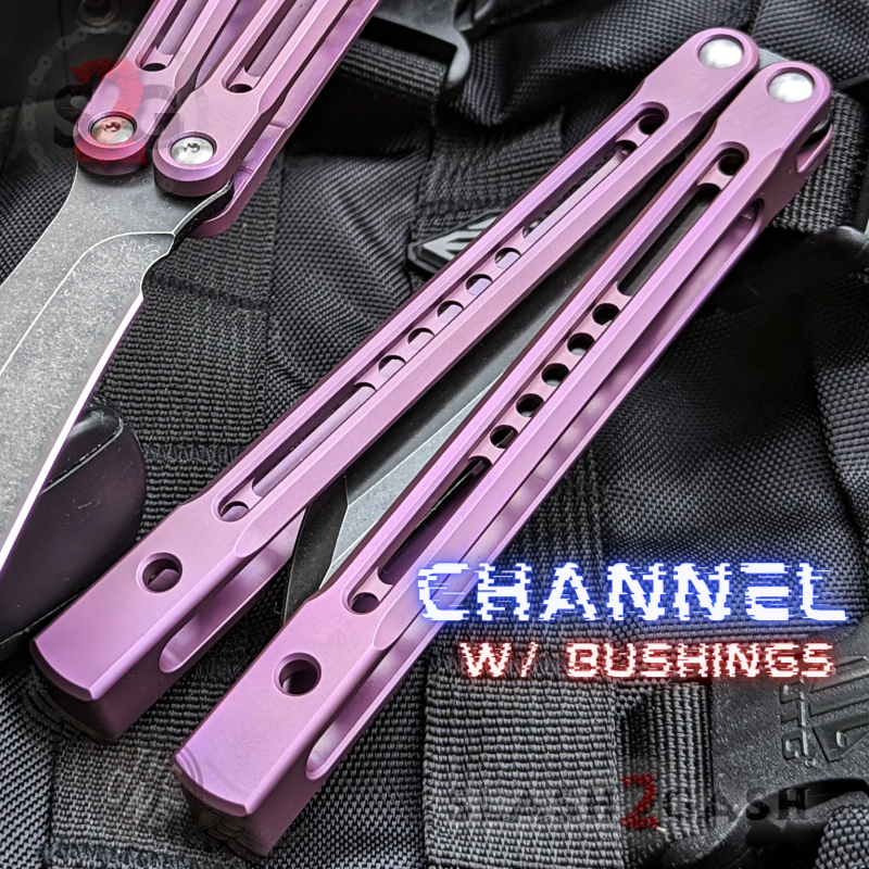 TheONE Channel Balisong TITANIUM Butterfly Knife D2 Monarch - V2 (clone) Knife-Balisong - Tophatter Daily Deals