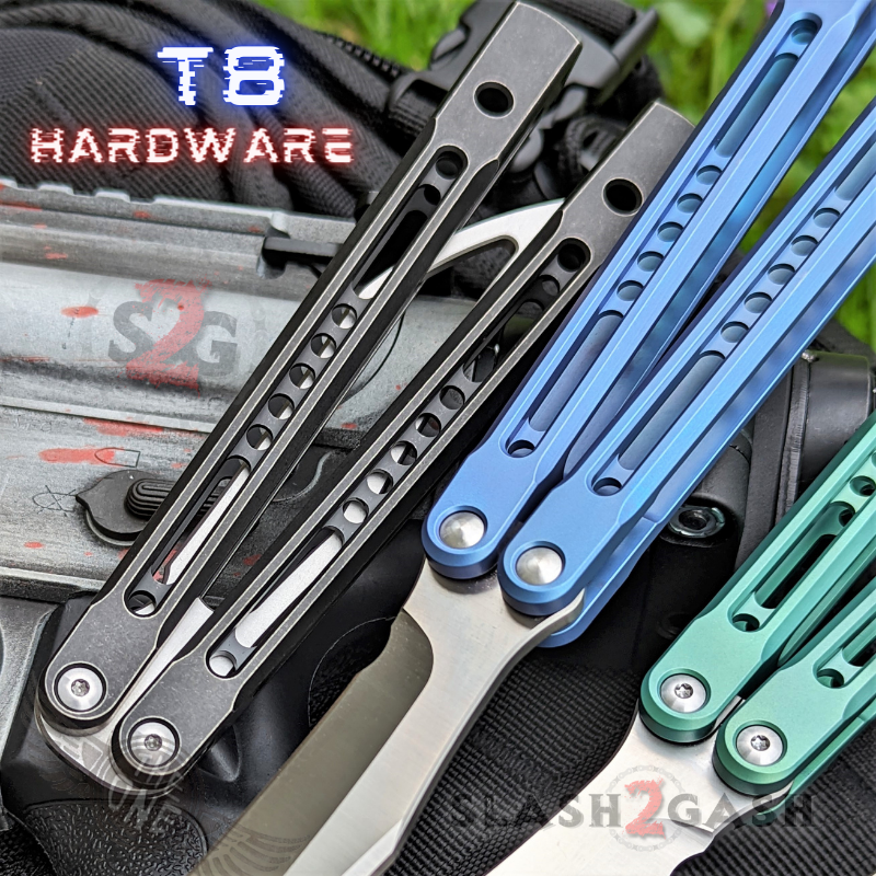 TheONE Channel Balisong TITANIUM Butterfly Knife D2 Monarch - V2 (clone) Knife-Balisong - Tophatter Daily Deals