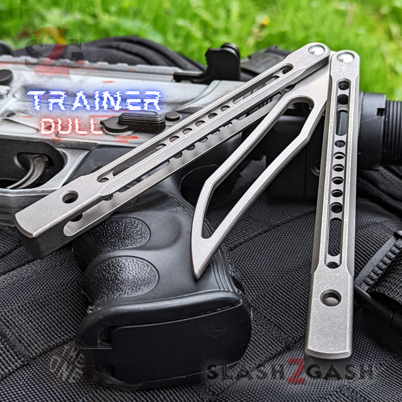 TheONE Channel Balisong TITANIUM Butterfly Knife D2 Monarch - V2 (clone) Knife-Balisong - Tophatter Daily Deals