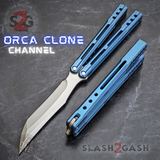 TheONE Channel Balisong TITANIUM Butterfly Knife D2 Orca - (clone) Knife-Balisong - Tophatter Daily Deals
