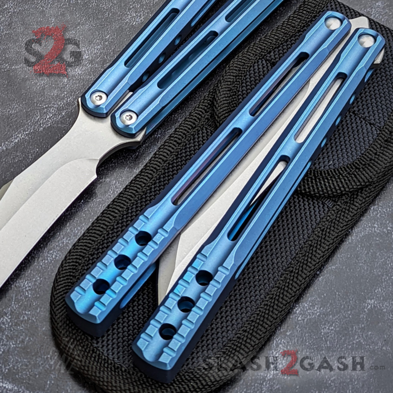 TheONE Channel Balisong TITANIUM Butterfly Knife D2 Orca - (clone) Knife-Balisong - Tophatter Daily Deals