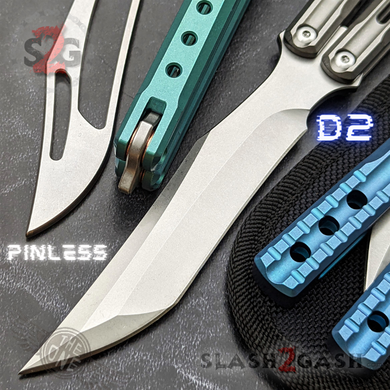 TheONE Channel Balisong TITANIUM Butterfly Knife D2 Orca - (clone) Knife-Balisong - Tophatter Daily Deals