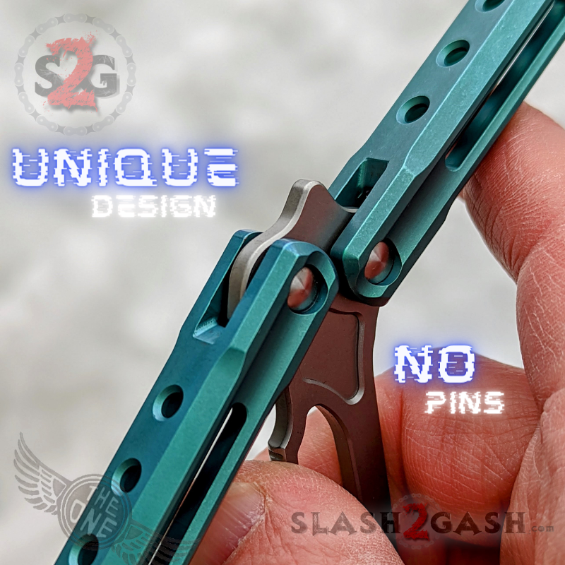 TheONE Channel Balisong TITANIUM Butterfly Knife D2 Orca - (clone) Knife-Balisong - Tophatter Daily Deals