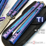 TheONE Python Clone Butterfly Knife TITANIUM Balisong - Damascus Knife-Balisong - Tophatter Daily Deals