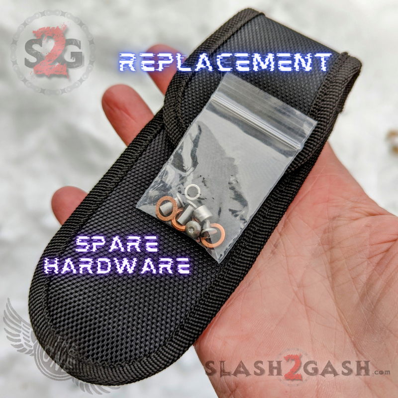 Balisong Spare Hardware Kit for TheONE SERIF (clone) - UPGRADED Hardware Kit for SERIF clone - stock pivots Knife-Accessory - Tophatter Daily Deals