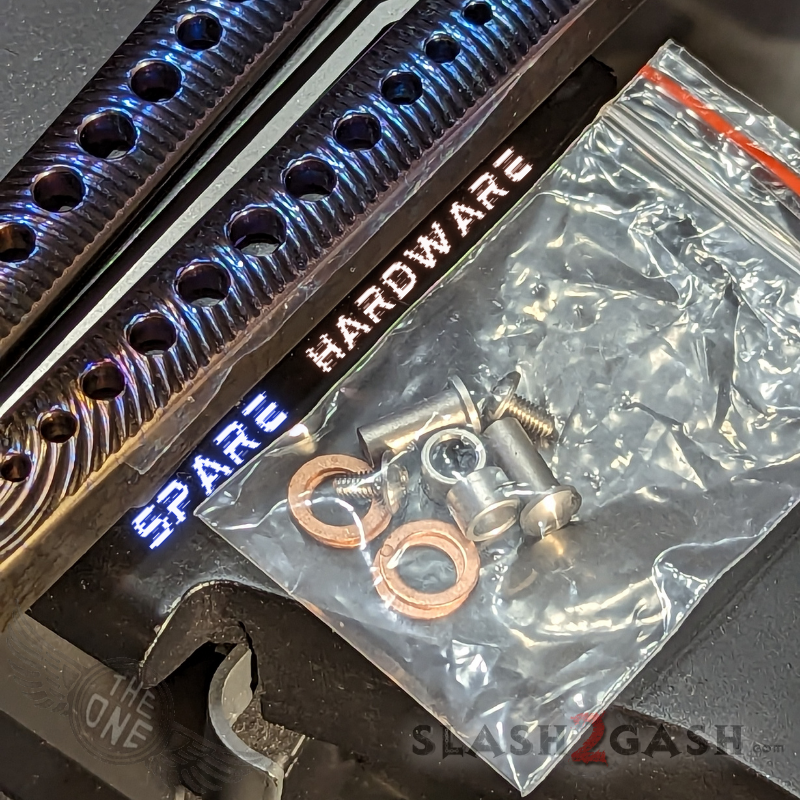 TheONE Squiggle REP Butterfly Knife TITANIUM Balisong (clone) - Channel Knife-Balisong - Tophatter Daily Deals