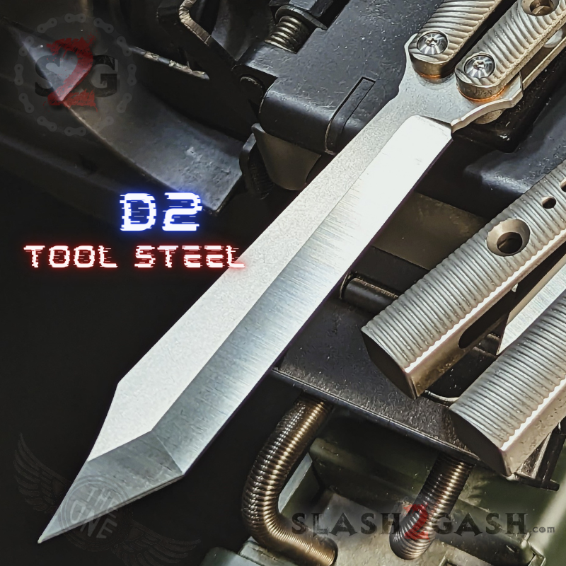 TheONE Squiggle REP Butterfly Knife TITANIUM Balisong (clone) - Channel Knife-Balisong - Tophatter Daily Deals